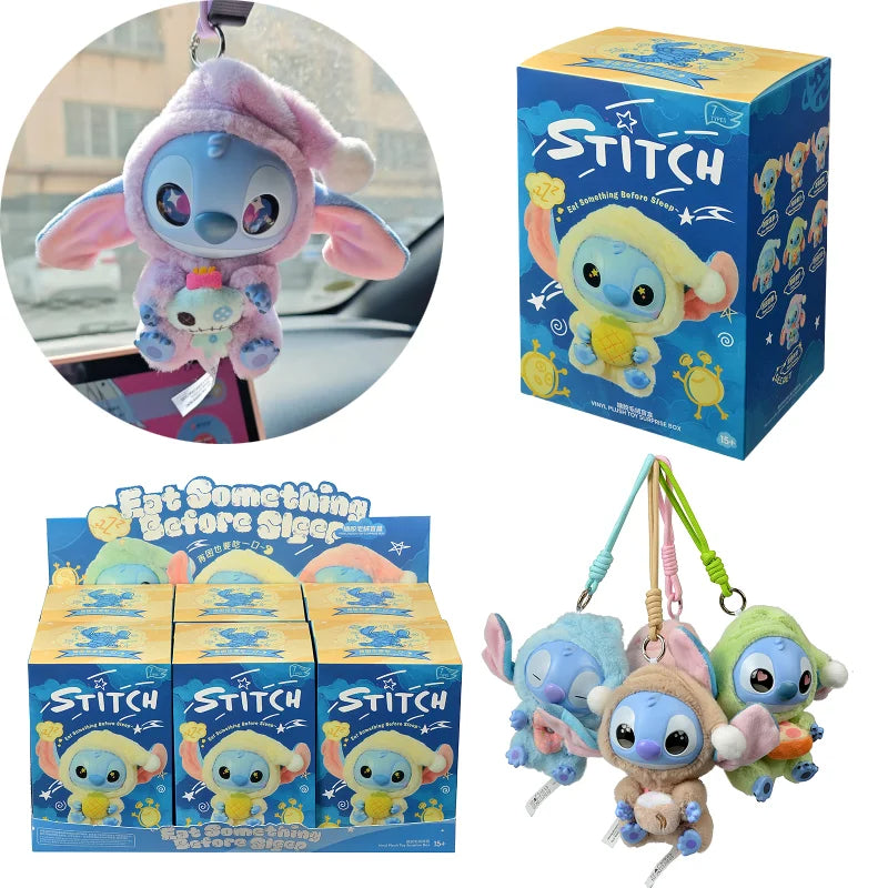 In Stock 2025 New Stitch Eat Something Before Sleep Series Vinyl Blind Box Pendant Cute Doll Mystery Box Cute Doll Gift Toys