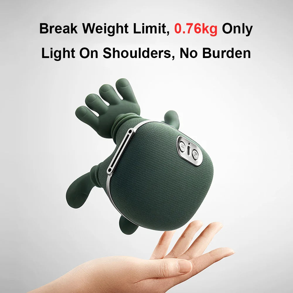 Bionic Neck Shoulder Massager Heated Back Massagers Electric Kneading Muscles Massage Pillow Neck Waist Leg Body 3-Level Modes