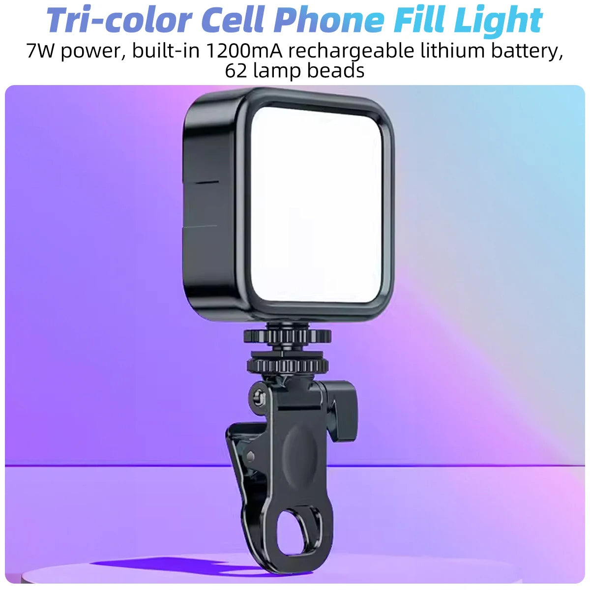 Fonken New LED Selfie Light for iPhone Samsung iPad Mobile Phone Laptop Clip Ring Flash Fill Light Photo Video Photography Lamp