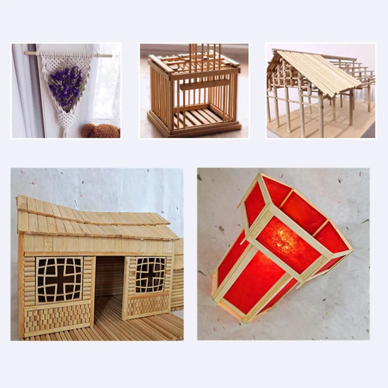10PCS/lot Bamboo Wood Material DIY Building Model Supplies Handmade Craft Furniture Lantern Making Ornaments