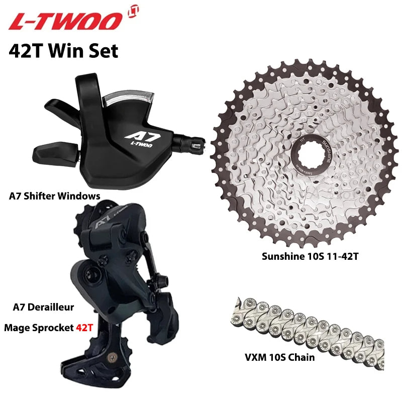 LTWOO A7 1X10S Groupset 10 Speed Shift Lever Derailleur SUNSHINE Cassette 36T 42T 46T 50T VXM Chain for MTB Mountain Bike Parts