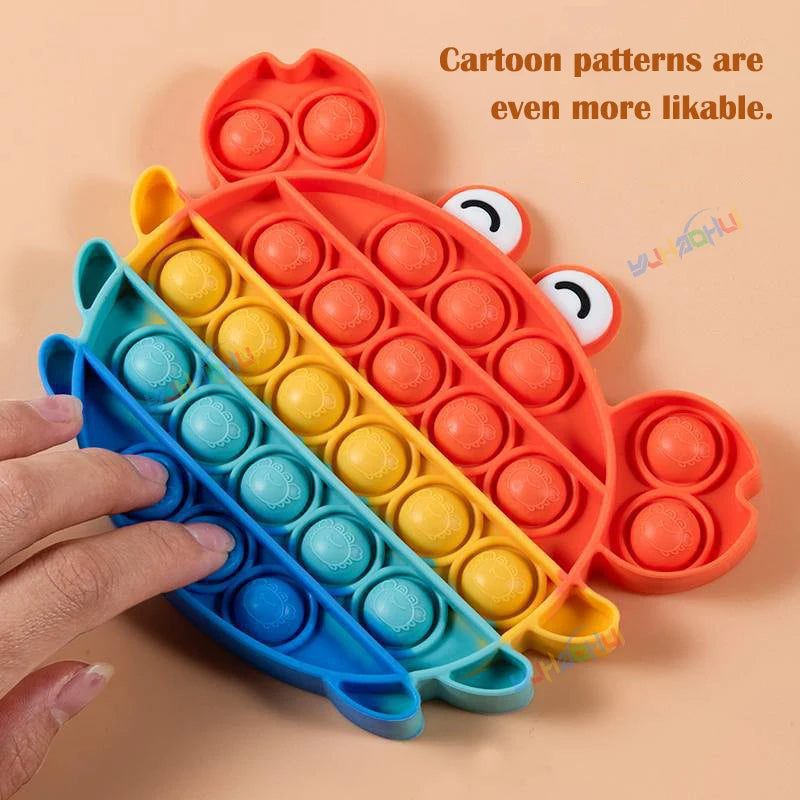 Rainbow Pop Push Bubble Fidget Anti Stress Relief Toys for Adult Children Special Needs Sensory Toys Interactive Toys for Kids