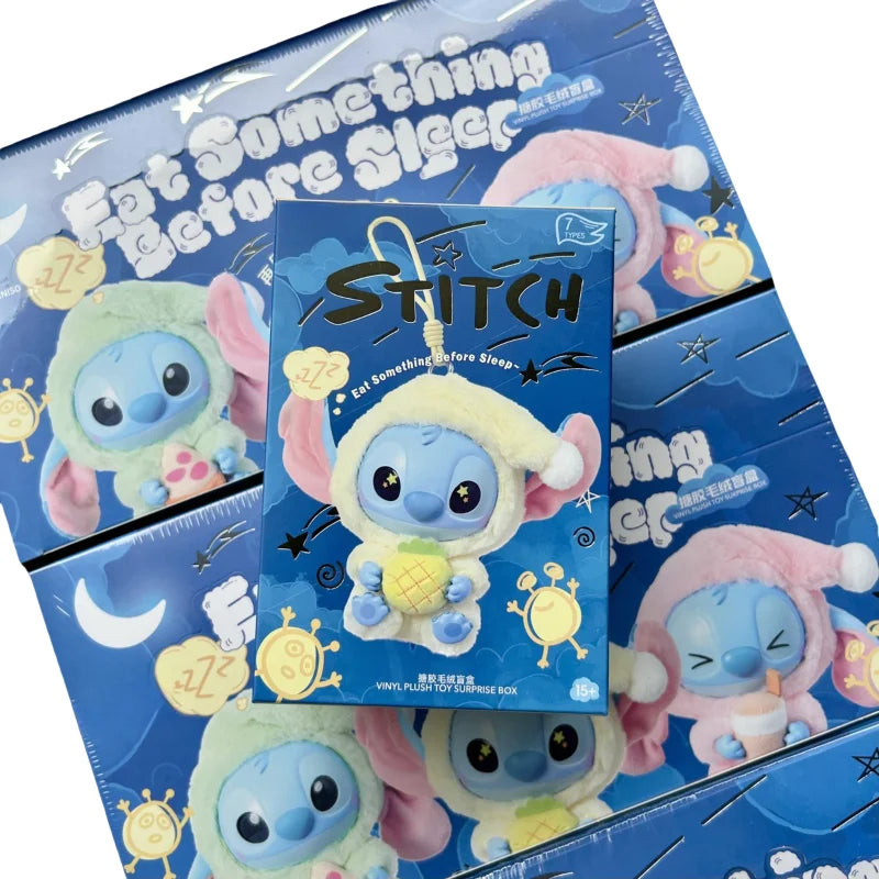 In Stock 2025 New Stitch Eat Something Before Sleep Series Vinyl Blind Box Pendant Cute Doll Mystery Box Cute Doll Gift Toys