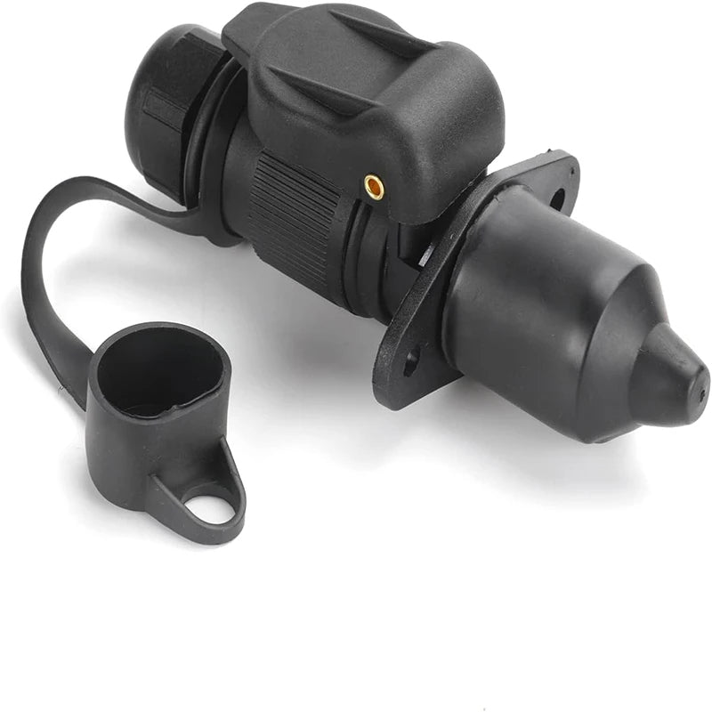 Yuanjoy 12/24V Round 3 Pole Plug Interface Adapter Socket Connector for Car Electronics Trailer Caravan Truck Vehicle