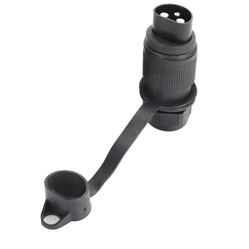 Yuanjoy 12/24V Round 3 Pole Plug Interface Adapter Socket Connector for Car Electronics Trailer Caravan Truck Vehicle