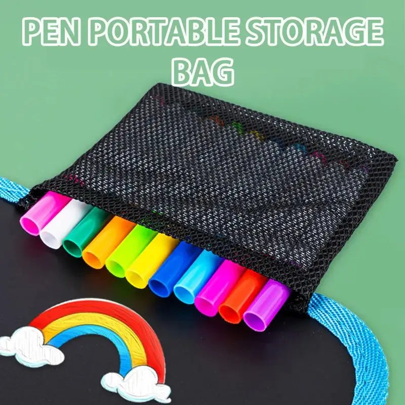Erasable Doodle Book for KidsToddlers Toys Reusable Drawing Pads with 12 Watercolour Pens Preschool Toy Trip Writing Painting Set