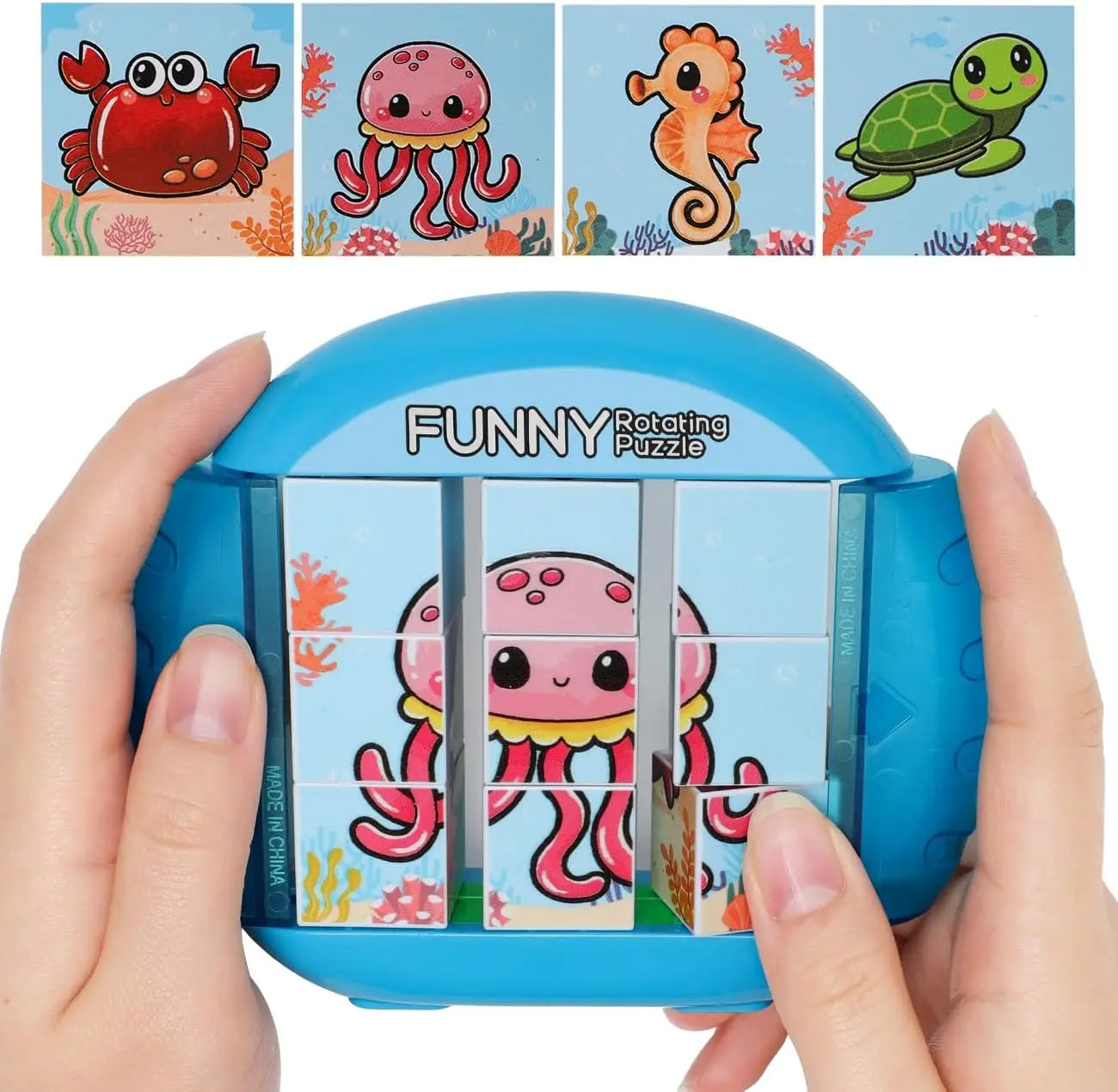 4IN1 Rotating Puzzle for Kids Fidget Toys 3 4 5 6 7 8 Year Old 4 Puzzles in 1 Fine Motor Skills, Gift for Boys & Girls Ages 3+