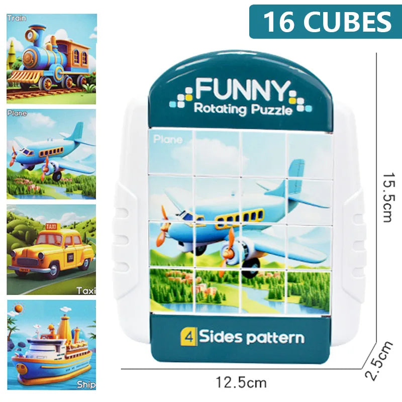 4IN1 Rotating Puzzle for Kids Fidget Toys 3 4 5 6 7 8 Year Old 4 Puzzles in 1 Fine Motor Skills, Gift for Boys & Girls Ages 3+