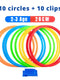 Outdoor Kids Jump Ring Game Set - 10 Hoops & 10 Connectors for Boys Girls, Fun Physical Training Sport Toys for Park Play