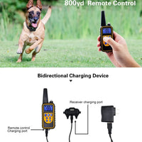 Electric Dog Training Collar Waterproof Dog Bark Collar Pet With Remote Control Rechargeable Anti Barking Device All Size Dogs