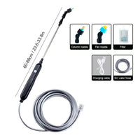 Electric Sprayer with 2 Nozzles Garden Watering Spray Gun with 2/4/6/m Pipes Type-C/USB Telescopic Handle Irrigation Tools