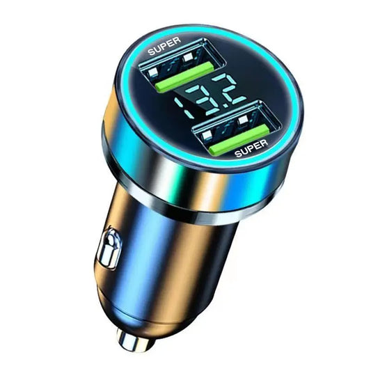 66-250W PD 6in1 Car Charger QC3.0 Fast Charge with Digital Display Universal Cigarette Lighter Adapter for iPhone Samsung Xiaomi