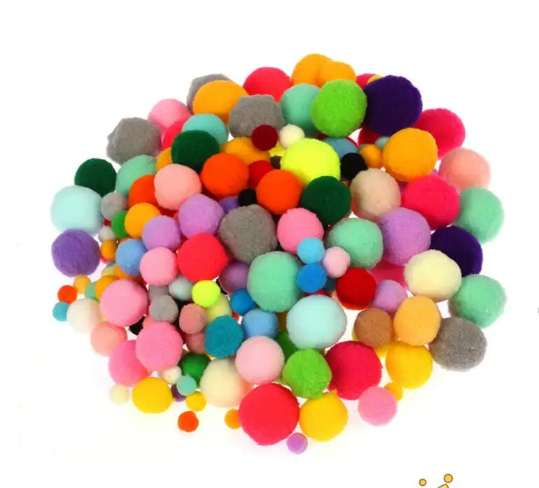 Plush Stick / Pompoms Rainbow Colours Shilly-Stick Educational DIY Toys Handmade Art Craft Creativity Developing Toys GYH
