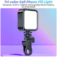 Fonken New LED Selfie Light for iPhone Samsung iPad Mobile Phone Laptop Clip Ring Flash Fill Light Photo Video Photography Lamp