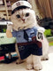 Cute Pet Halloween Clothes Penalty Police Upright Costume Dress Up For Cats Dogs