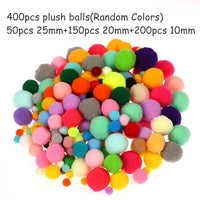 Plush Stick / Pompoms Rainbow Colours Shilly-Stick Educational DIY Toys Handmade Art Craft Creativity Developing Toys GYH