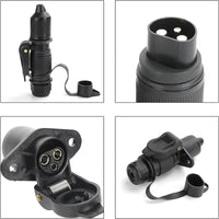 Yuanjoy 12/24V Round 3 Pole Plug Interface Adapter Socket Connector for Car Electronics Trailer Caravan Truck Vehicle