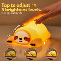 Novelty Animal Silicone Night Light Fox Rabbit Nursery Nightlight Rechargeable Timing Touch Sensor Bedside Table Lamp For Room