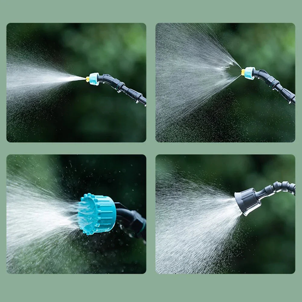 Electric Sprayer with 2 Nozzles Garden Watering Spray Gun with 2/4/6/m Pipes Type-C/USB Telescopic Handle Irrigation Tools