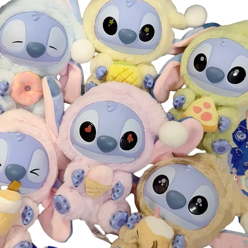 In Stock 2025 New Stitch Eat Something Before Sleep Series Vinyl Blind Box Pendant Cute Doll Mystery Box Cute Doll Gift Toys