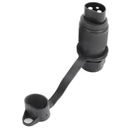 Yuanjoy 12/24V Round 3 Pole Plug Interface Adapter Socket Connector for Car Electronics Trailer Caravan Truck Vehicle