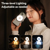 TELESIN Smartphone Magnetic Fill Light Mini Selfie Light 3 Modes Adjustable Brightness for Iphone XIAOMI HUAWEI SAMSUNG Phone