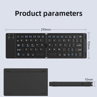 MINGCVIL Mini Foldable Wireless Keyboard Slim Portable Bluetooth Keyboard Rechargeable Folding Keyboard for IOS Windows Android