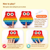 Rainbow Pop Push Bubble Fidget Anti Stress Relief Toys for Adult Children Special Needs Sensory Toys Interactive Toys for Kids