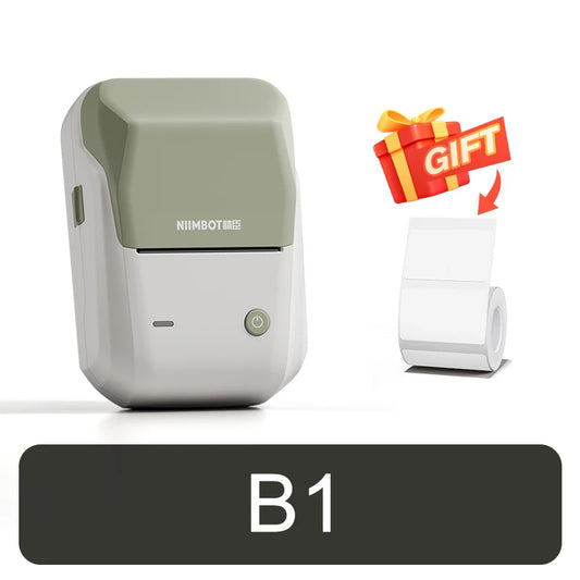 NiiMbot B21 Mini Thermal Printer Wireless Barcode Label Maker Bluetooth Portable Adhesive Label Printers for Office Commercial