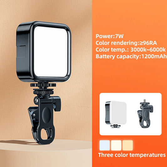 Fonken New LED Selfie Light for iPhone Samsung iPad Mobile Phone Laptop Clip Ring Flash Fill Light Photo Video Photography Lamp
