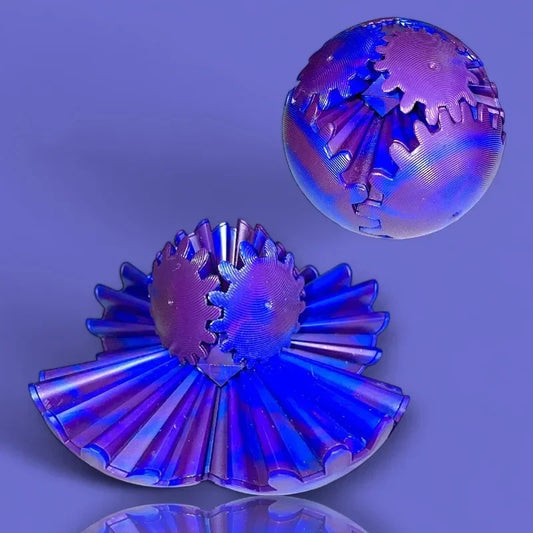 Gear Ball 3D Printed Fidget Toys Spin Ball or Cube Stress Relief Desk Toy Anxiety Relax Activity For Adults Kids Gift