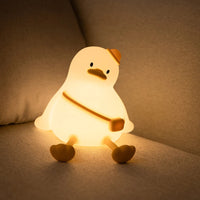 Novelty Animal Silicone Night Light Fox Rabbit Nursery Nightlight Rechargeable Timing Touch Sensor Bedside Table Lamp For Room