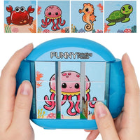 4IN1 Rotating Puzzle for Kids Fidget Toys 3 4 5 6 7 8 Year Old 4 Puzzles in 1 Fine Motor Skills, Gift for Boys & Girls Ages 3+