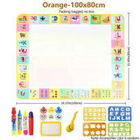 Magic Water Drawing Mat Set Reusable Doodle Painting Board Carpet Montessori Educational Toys for Kids Gifts, Multiple Sizes