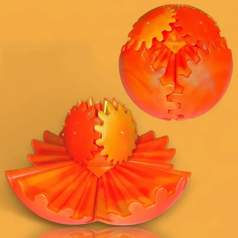 Gear Ball 3D Printed Fidget Toys Spin Ball or Cube Stress Relief Desk Toy Anxiety Relax Activity For Adults Kids Gift