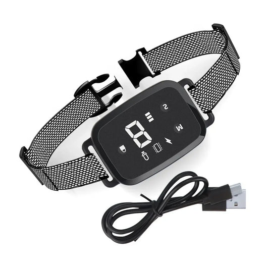 Smart Automatic Anti Barking Dog Collar HD Digital Display IP67 Waterproof Collar For Dog Rechargeable Bark Stopper Stop Barking