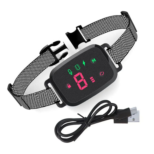 Smart Automatic Anti Barking Dog Collar HD Digital Display IP67 Waterproof Collar For Dog Rechargeable Bark Stopper Stop Barking