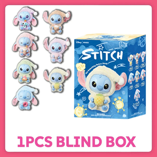 In Stock 2025 New Stitch Eat Something Before Sleep Series Vinyl Blind Box Pendant Cute Doll Mystery Box Cute Doll Gift Toys