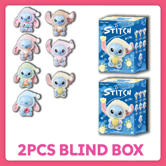In Stock 2025 New Stitch Eat Something Before Sleep Series Vinyl Blind Box Pendant Cute Doll Mystery Box Cute Doll Gift Toys