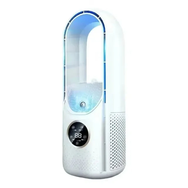Portable Mini Air Conditioner USB Air Cooler Bladeless Electric Fan 6-speed Silent Timed Air Conditioner Cooling Fan Humidifier